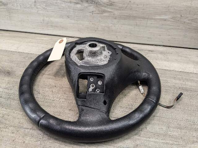 OEM BMW E82 E88 E90 E92 E93 Steering Wheel Black Leather BARE*