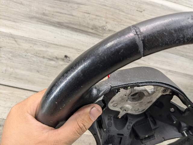 OEM BMW E82 E88 E90 E92 E93 Steering Wheel Black Leather BARE*