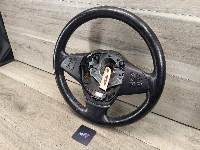 OEM BMW E70 E71 Heated Steering Wheel Black Leather w/Button Switches*