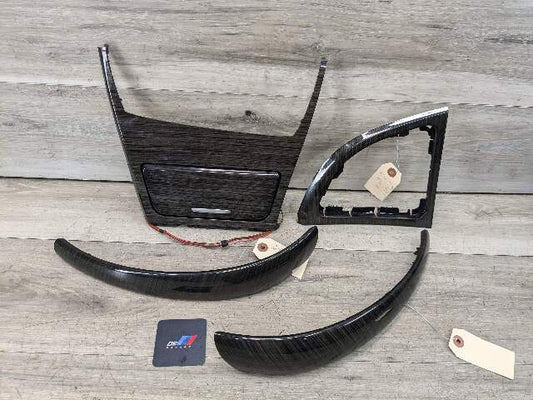 08-13 OEM BMW E82 E88 135 Wood Fineline Anthracite Dash Doors Interior Trim SET*
