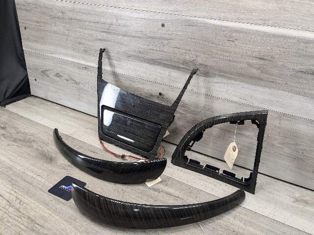 08-13 OEM BMW E82 E88 135 Wood Fineline Anthracite Dash Doors Interior Trim SET*