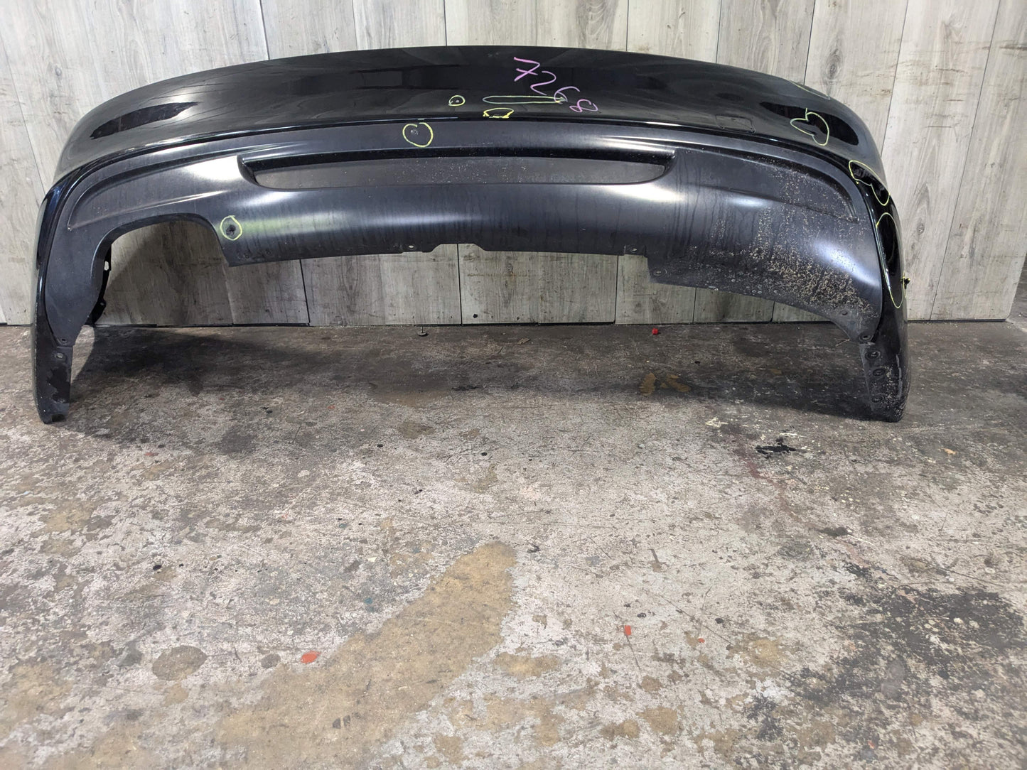 08-13 OEM BMW E88 E82 135i M-Sport Rear Bumper Cover Complete W/O PDC Black*