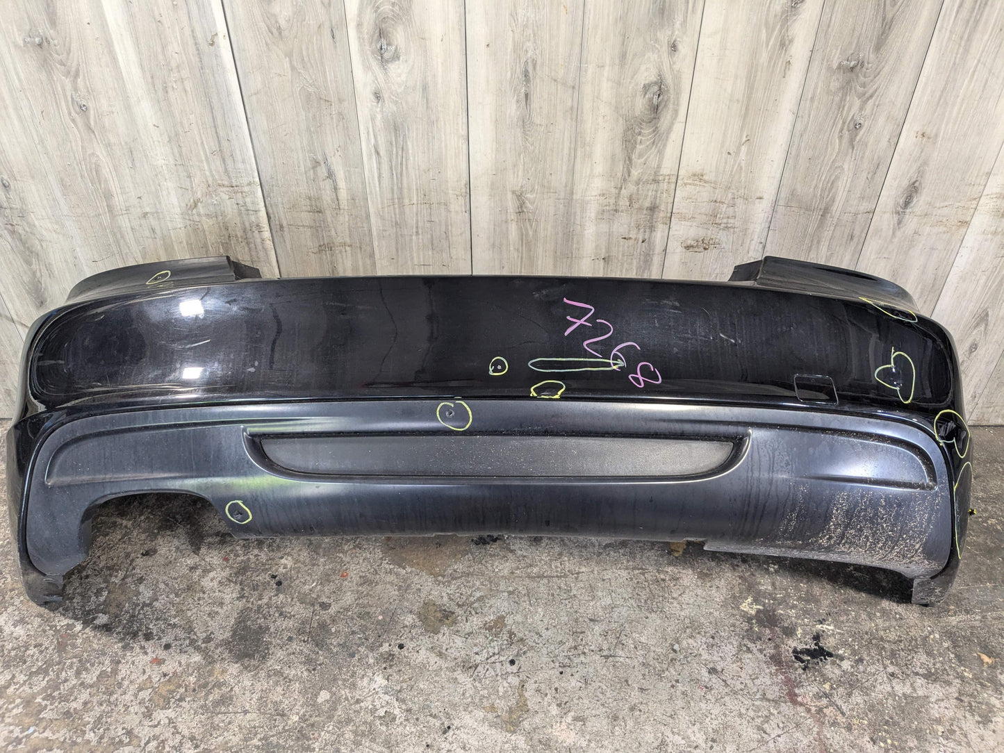 08-13 OEM BMW E88 E82 135i M-Sport Rear Bumper Cover Complete W/O PDC Black*
