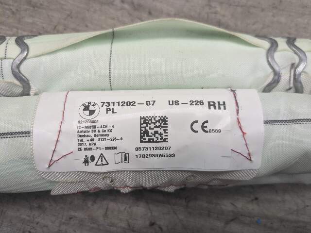 OEM BMW F30 F80 F36 M2 M3 Right Passenger Top Roof Head Air Bag Airbag Curtain