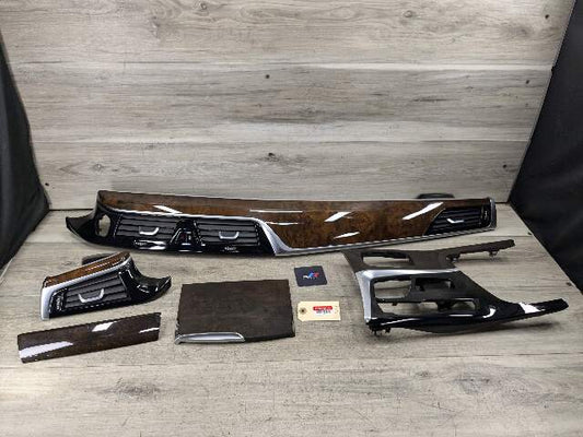 OEM BMW G30 530 540 M550 Central Console Dash Panel Fine Wood Interior Trim SET