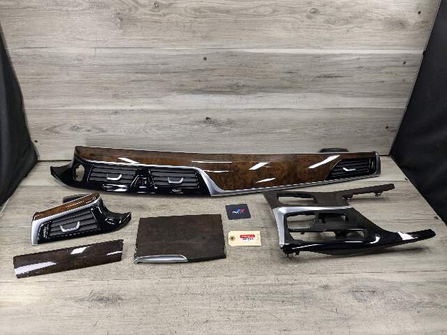 OEM BMW G30 530 540 M550 Central Console Dash Panel Fine Wood Interior Trim SET