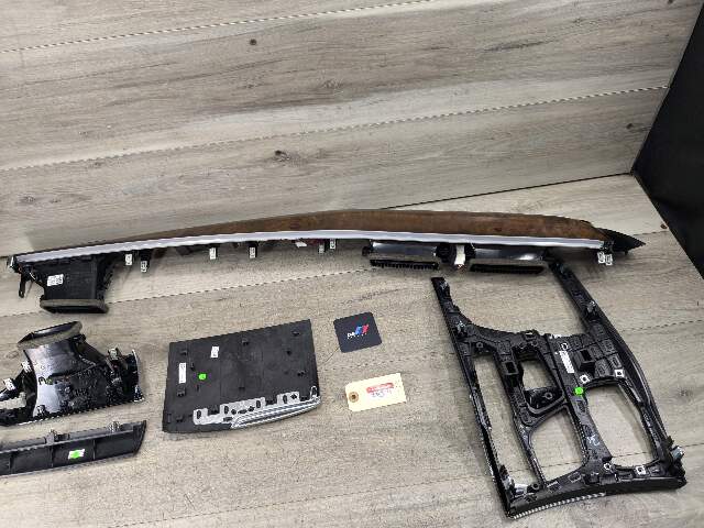 OEM BMW G30 530 540 M550 Central Console Dash Panel Fine Wood Interior Trim SET
