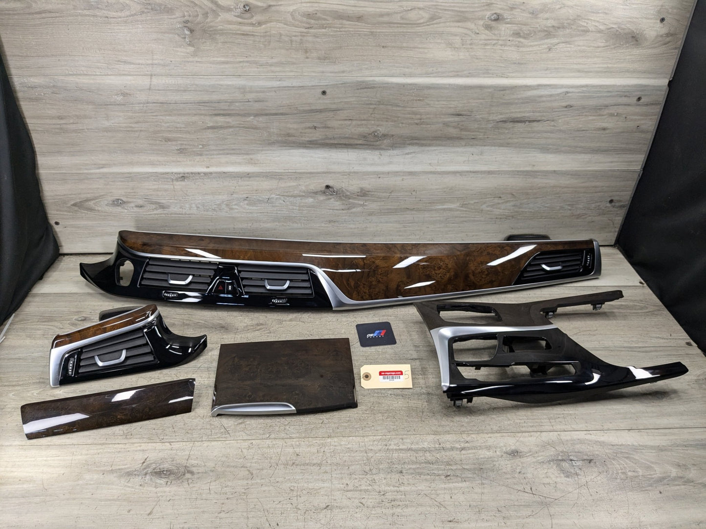 OEM BMW G30 530 540 M550 Central Console Dash Panel Fine Wood Interior Trim SET