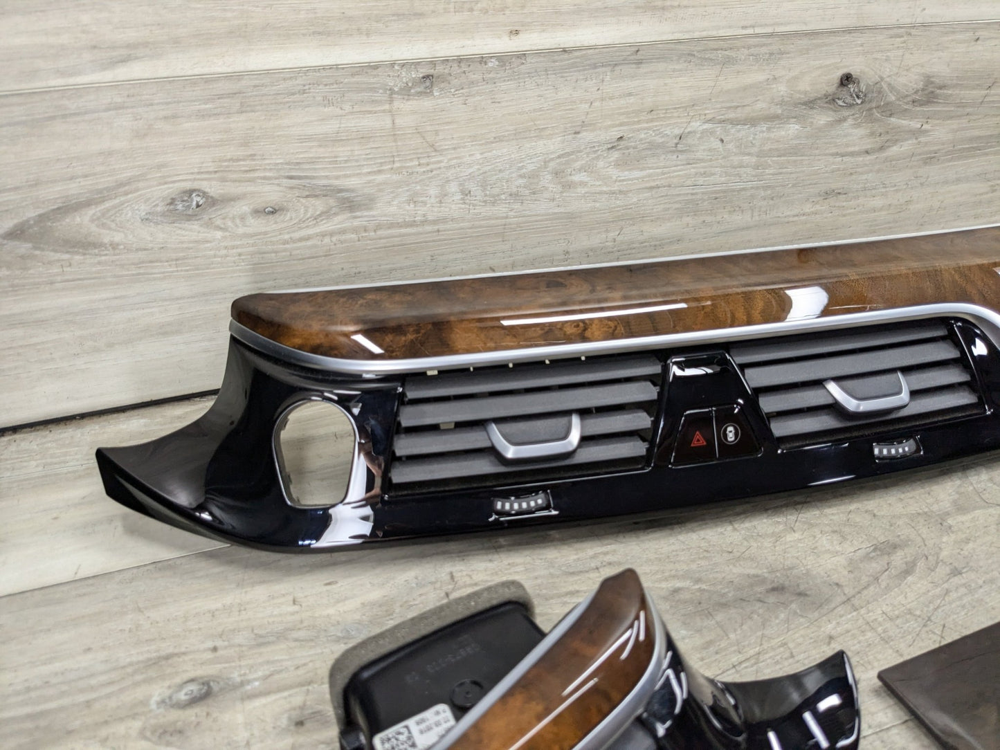 OEM BMW G30 530 540 M550 Central Console Dash Panel Fine Wood Interior Trim SET
