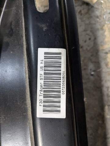 12-18 OEM BMW F30 F31 F80 M3 Sedan Rear Bumper Lower Reinforcement Support