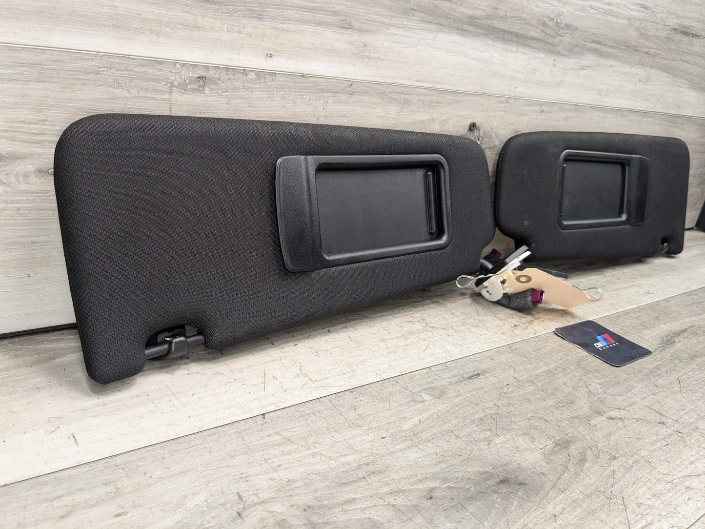 10-17 OEM BMW F10 Left Right Driver Passenger Side Sun Visor Black SET