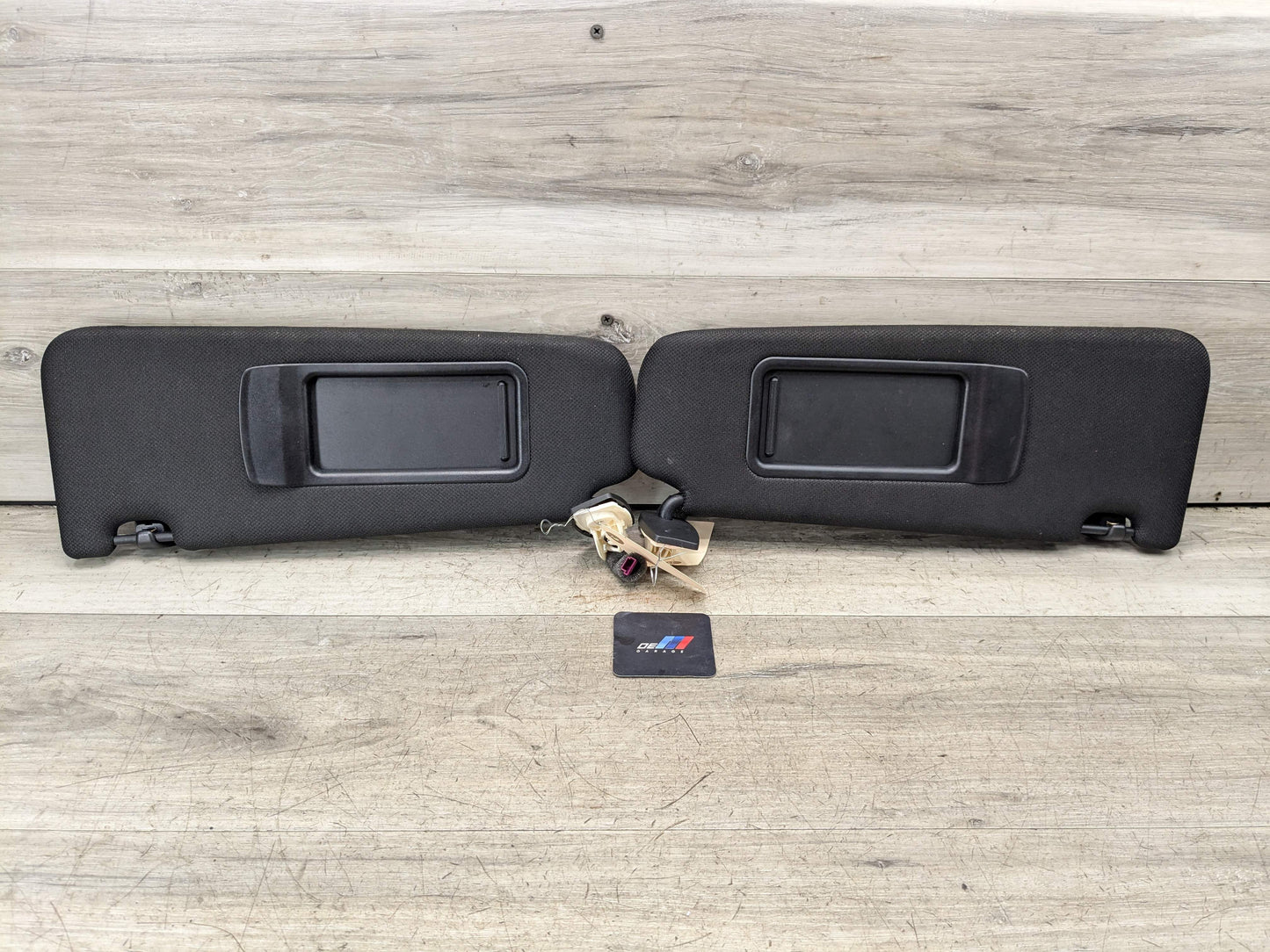 10-17 OEM BMW F10 Left Right Driver Passenger Side Sun Visor Black SET