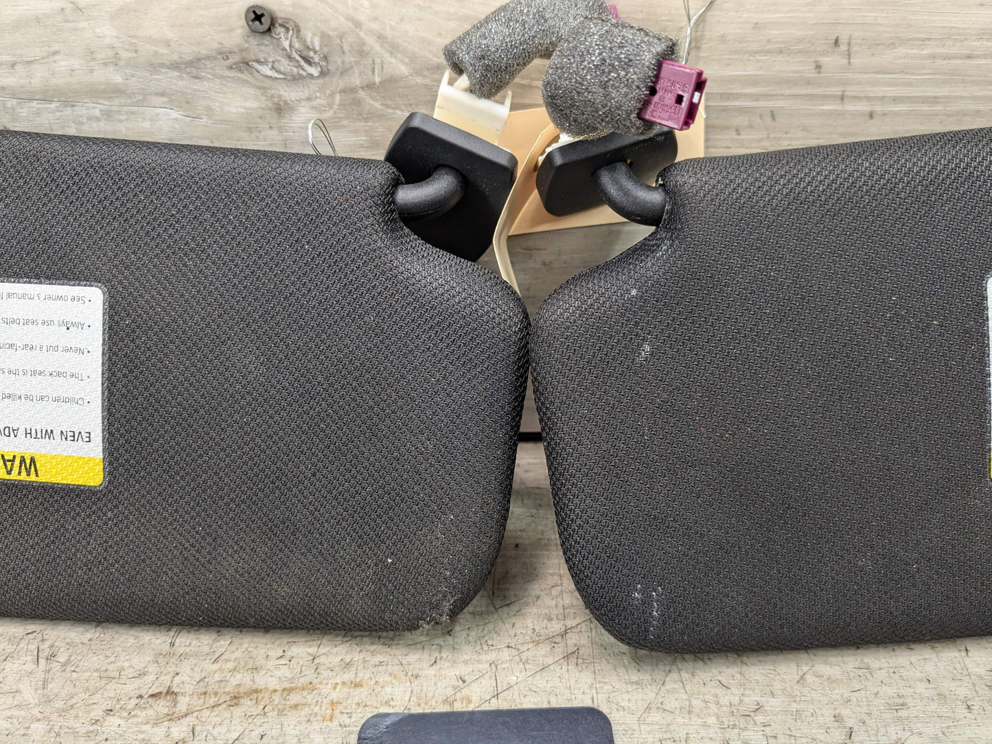 10-17 OEM BMW F10 Left Right Driver Passenger Side Sun Visor Black SET