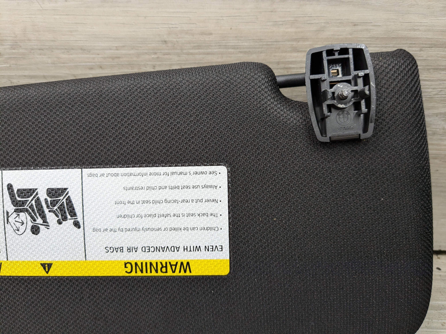 10-17 OEM BMW F10 Left Right Driver Passenger Side Sun Visor Black SET