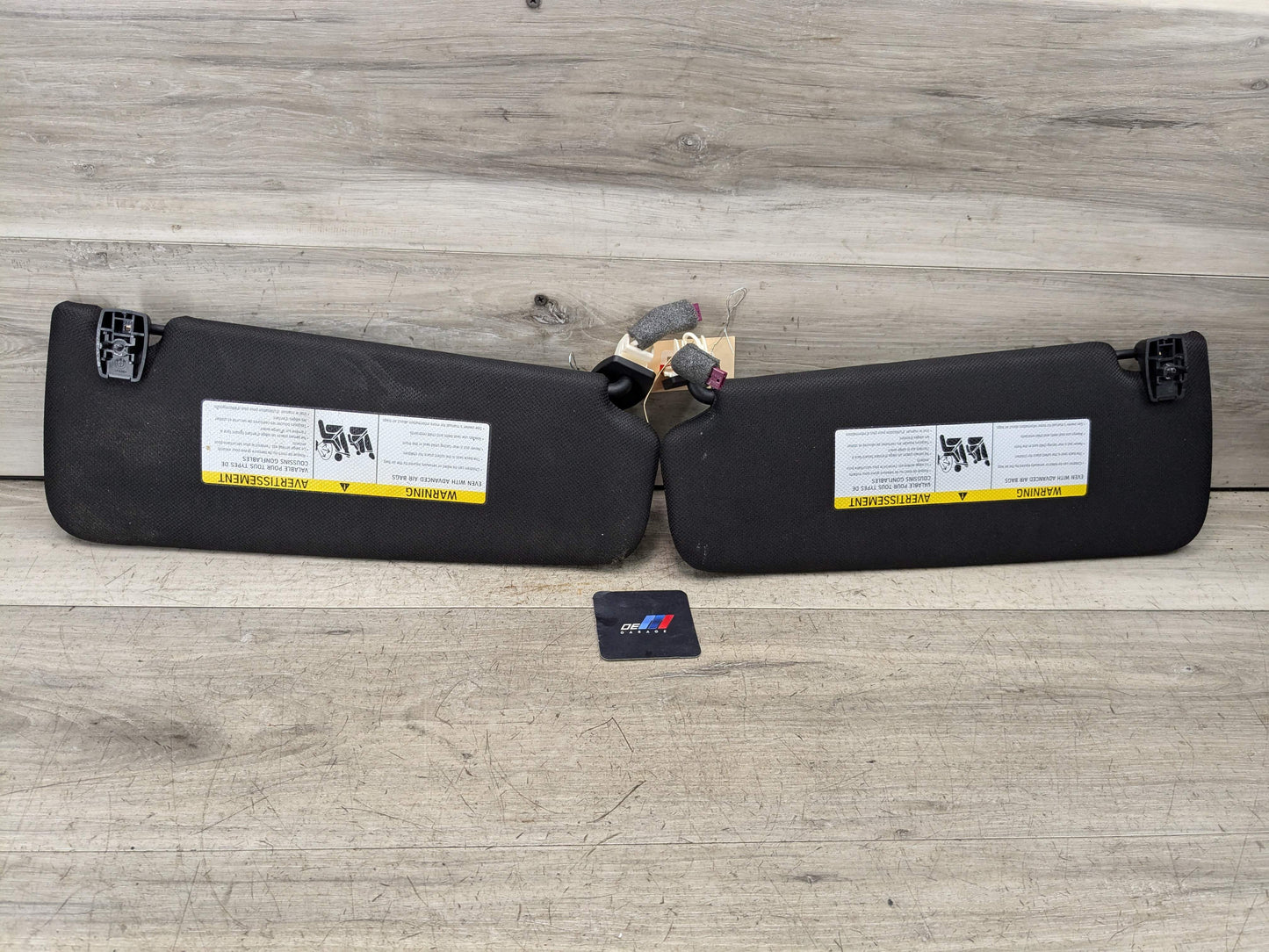 10-17 OEM BMW F10 Left Right Driver Passenger Side Sun Visor Black SET