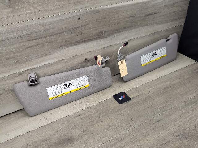 14-18 OEM BMW F15 F85 X5 Left Right Interior Sun Visor Leather Tan SET*