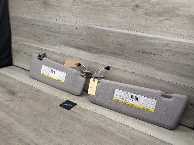 14-18 OEM BMW F15 F85 X5 Left Right Interior Sun Visor Leather Tan SET*