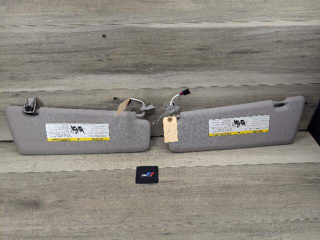 14-18 OEM BMW F15 F85 X5 Left Right Interior Sun Visor Leather Tan SET*