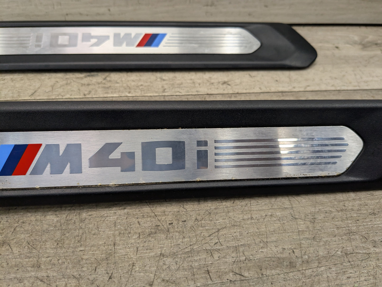 18-21 OEM BMW G01 G02 M40i X3 X4 Front Right Left Door Sills Cover Trim Pair