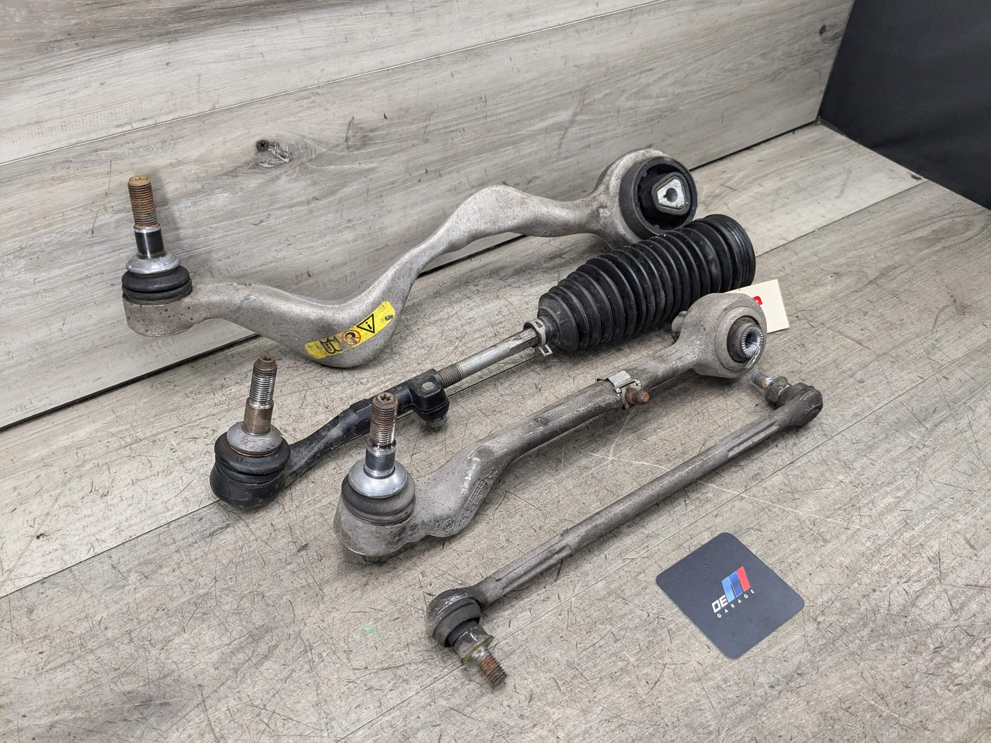 06-13 OEM BMW E82 E90 E92 RWD Front Left Lower Upper Control Arm w/ Tie Rod SET