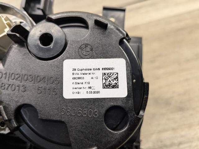 19-21 OEM BMW G20 330 M340 Center Console Cup Holder w/ Wireless Charging