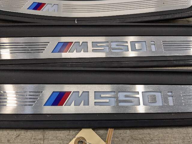 OEM BMW G30 M550 Front Rear Left Right Lighter Door Sill Plate Molding M Trim