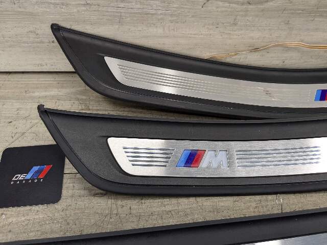 OEM BMW G30 M550 Front Rear Left Right Lighter Door Sill Plate Molding M Trim