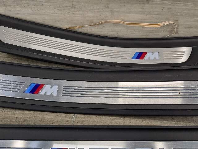 OEM BMW G30 M550 Front Rear Left Right Lighter Door Sill Plate Molding M Trim
