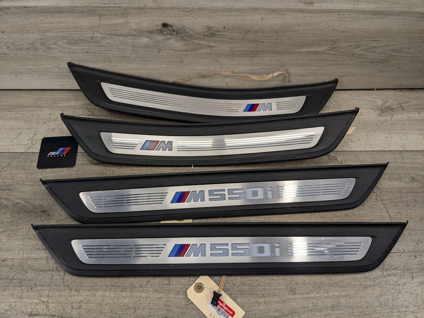 OEM BMW G30 M550 Front Rear Left Right Lighter Door Sill Plate Molding M Trim