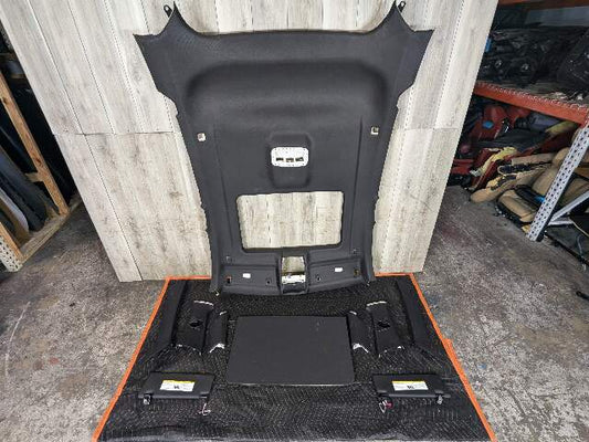*15-19 OEM BMW F16 X6 Headliner Roof A B C D Pillars Sun Visors SET BLACK