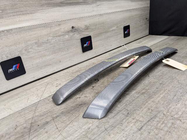 NOTE* OEM BMW E92 E93 Rear Left Right Aluminum Glacier Silver Interior Trim Pair