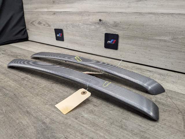 NOTE* OEM BMW E92 E93 Rear Left Right Aluminum Glacier Silver Interior Trim Pair
