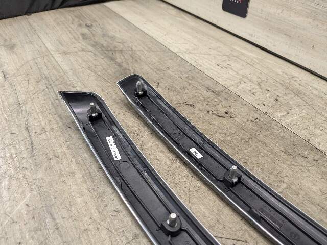 NOTE* OEM BMW E92 E93 Rear Left Right Aluminum Glacier Silver Interior Trim Pair