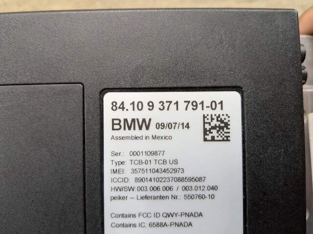 14-17 OEM BMW M3 M4 M5 F23 F30 F32 F36 F80 Telematics Control Unit Module TCB