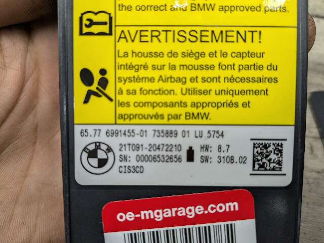 OEM BMW F90 F97 G01 G12 G20 G26 G30 Front Left Right Seat Occupant Sensor Module