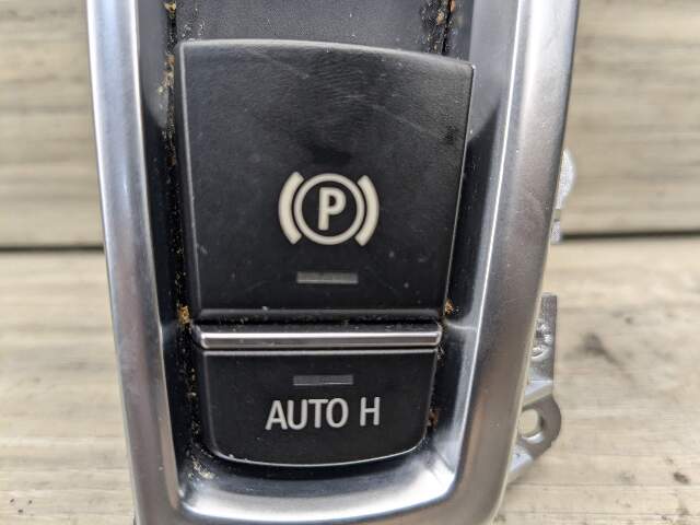10-16 OEM BMW F01 F07 F02 550 750 Parking Brake Auto Hold Switch w/ Trim Panel