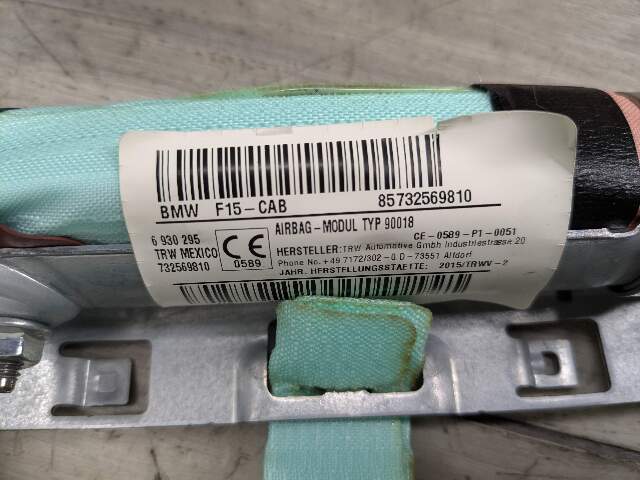OEM BMW F15 X5 F85 X5M Right Passenger Side Top Roof Head Air Bag Airbag Curtain