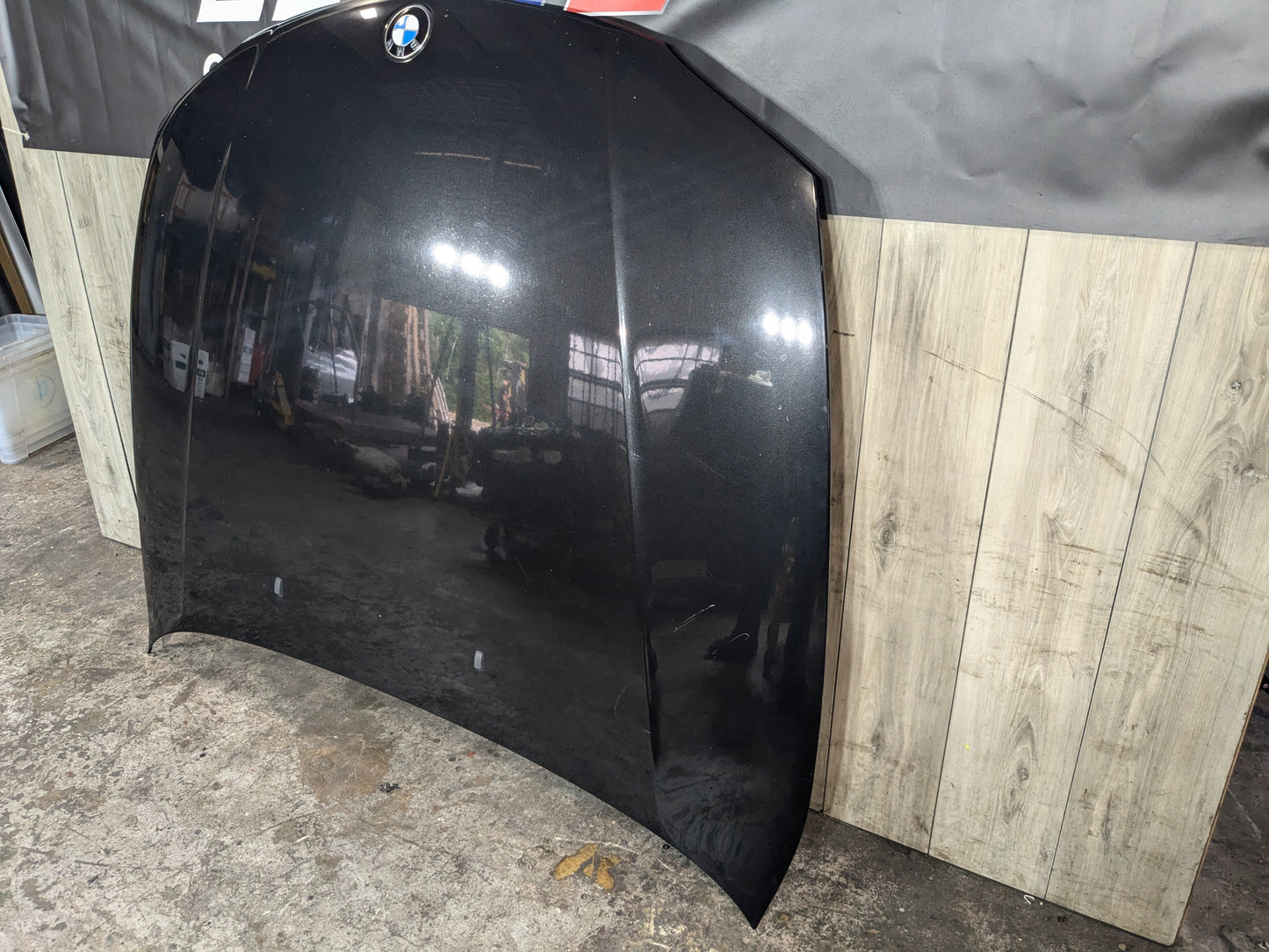 09-11 OEM BMW E90 E91 328 335 Sedan Hood Bonnet Panel Black Schwarz 2 (668)