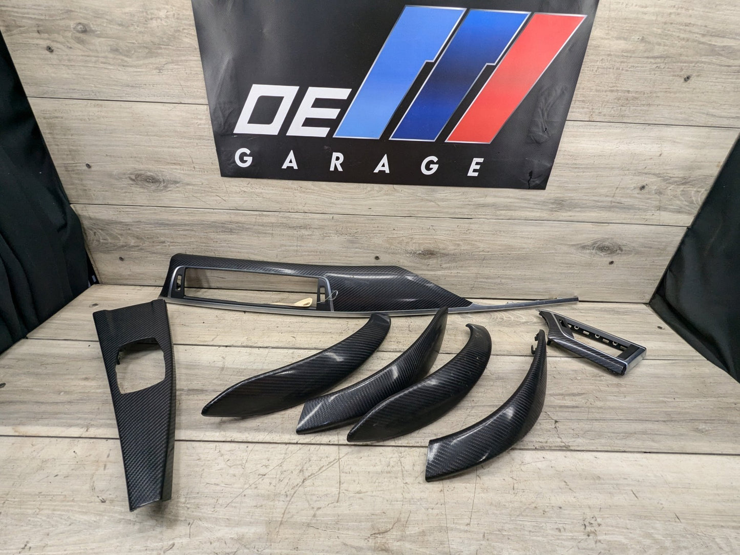 12-20 OEM BMW F30 F36 340 440 Center Console Dash Interior Trim SET CARBON WRAP