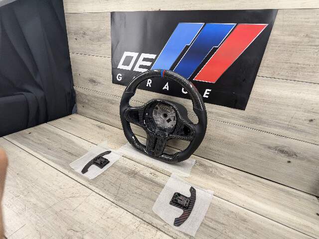 BMW G20 G23 G42 G80 G82 M3 M4 CARBON FIBER Steering Wheel w/ Shifters LEATHER