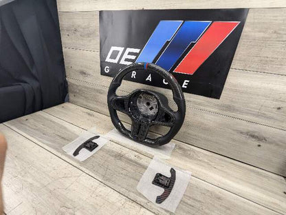 BMW G20 G23 G42 G80 G82 M3 M4 CARBON FIBER Steering Wheel w/ Shifters LEATHER