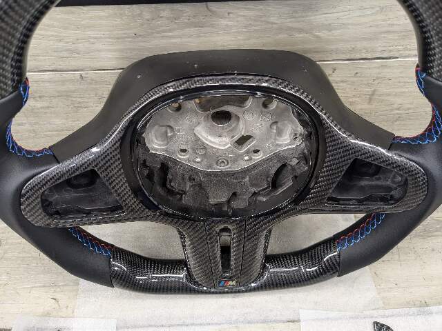 BMW F90 M5 G30 530 540 M550 CARBON FIBER Steering Wheel w/ Shifters LEATHER