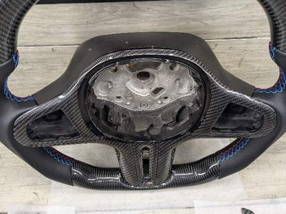 BMW F90 M5 G30 530 540 M550 CARBON FIBER Steering Wheel w/ Shifters LEATHER