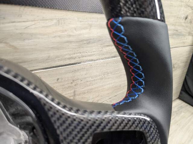 BMW F90 M5 G30 530 540 M550 CARBON FIBER Steering Wheel w/ Shifters LEATHER