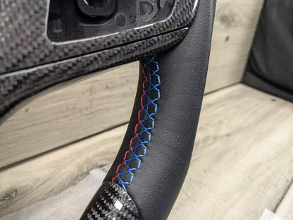 BMW F90 M5 G30 530 540 M550 CARBON FIBER Steering Wheel w/ Shifters LEATHER