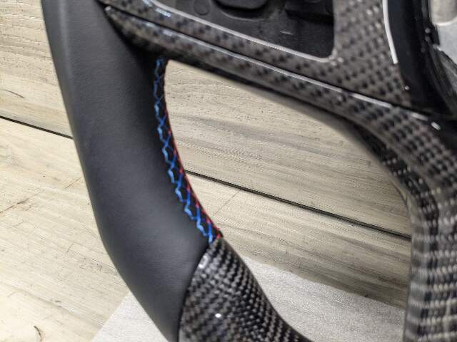 BMW F90 M5 G30 530 540 M550 CARBON FIBER Steering Wheel w/ Shifters LEATHER