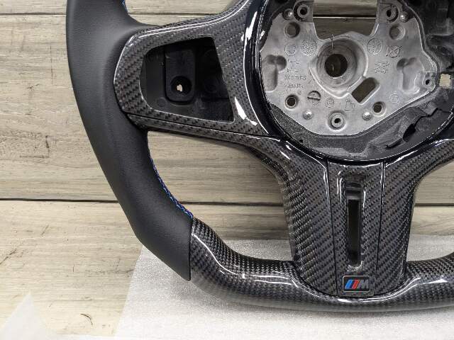 BMW F90 M5 G30 530 540 M550 CARBON FIBER Steering Wheel w/ Shifters LEATHER