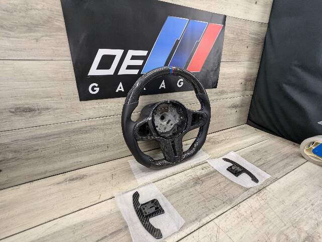 BMW G20 G22 G23 G80 G83 M2 M3 M4 CARBON FIBER Steering Wheel w/ Shifters LEATHER
