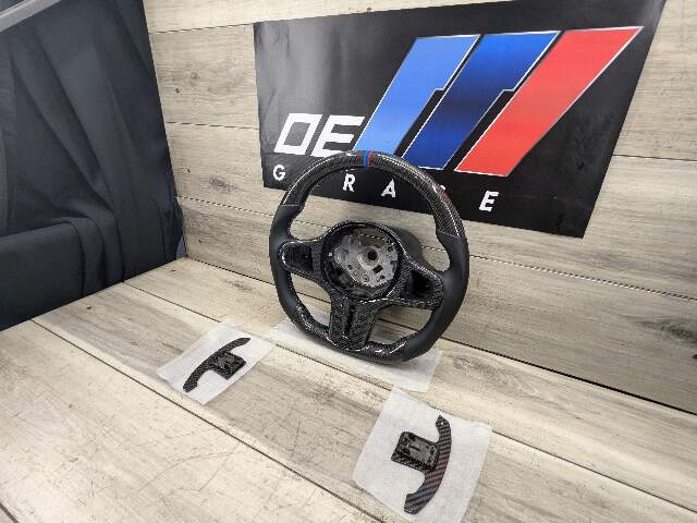 BMW G20 G22 G23 G80 G83 M2 M3 M4 CARBON FIBER Steering Wheel w/ Shifters LEATHER
