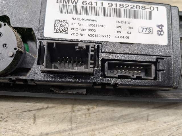 SCRATCHES* 07-10 OEM BMW E92 E93 335 AC A/C Climate Control Switch Panel Black